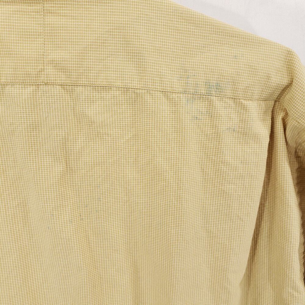 Vintage Chaps Ralph Lauren Dress Shirt Mens Extra Large Tan Check Button Up Top - Picture 8 of 11